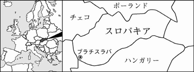 地図：スロバキア