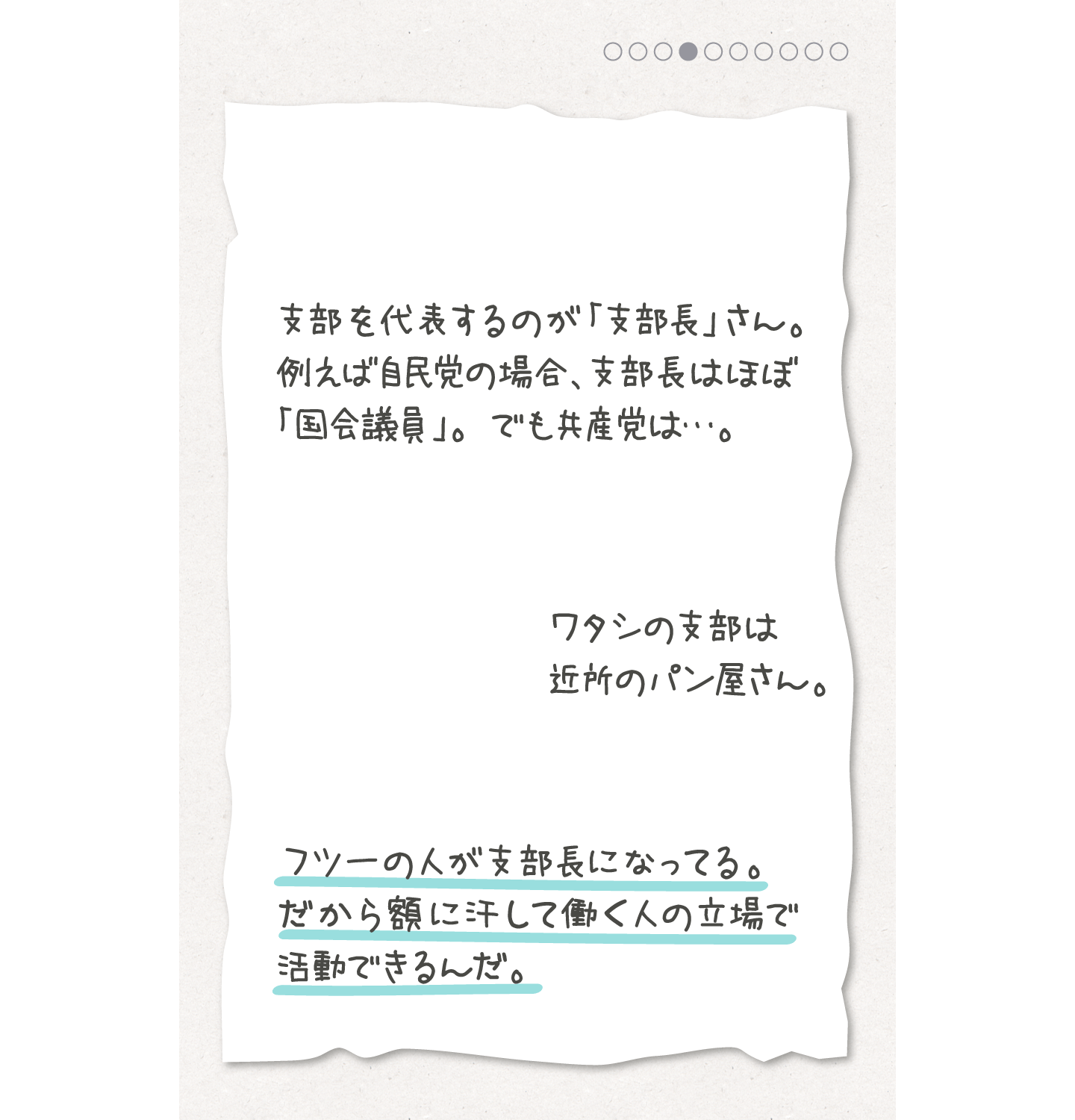 フツーの人が支部長になってる。